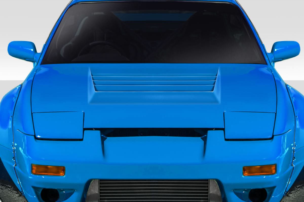 1989-1994 Nissan 240SX S13 D-1 Style Hood - 1 Piece - FRP