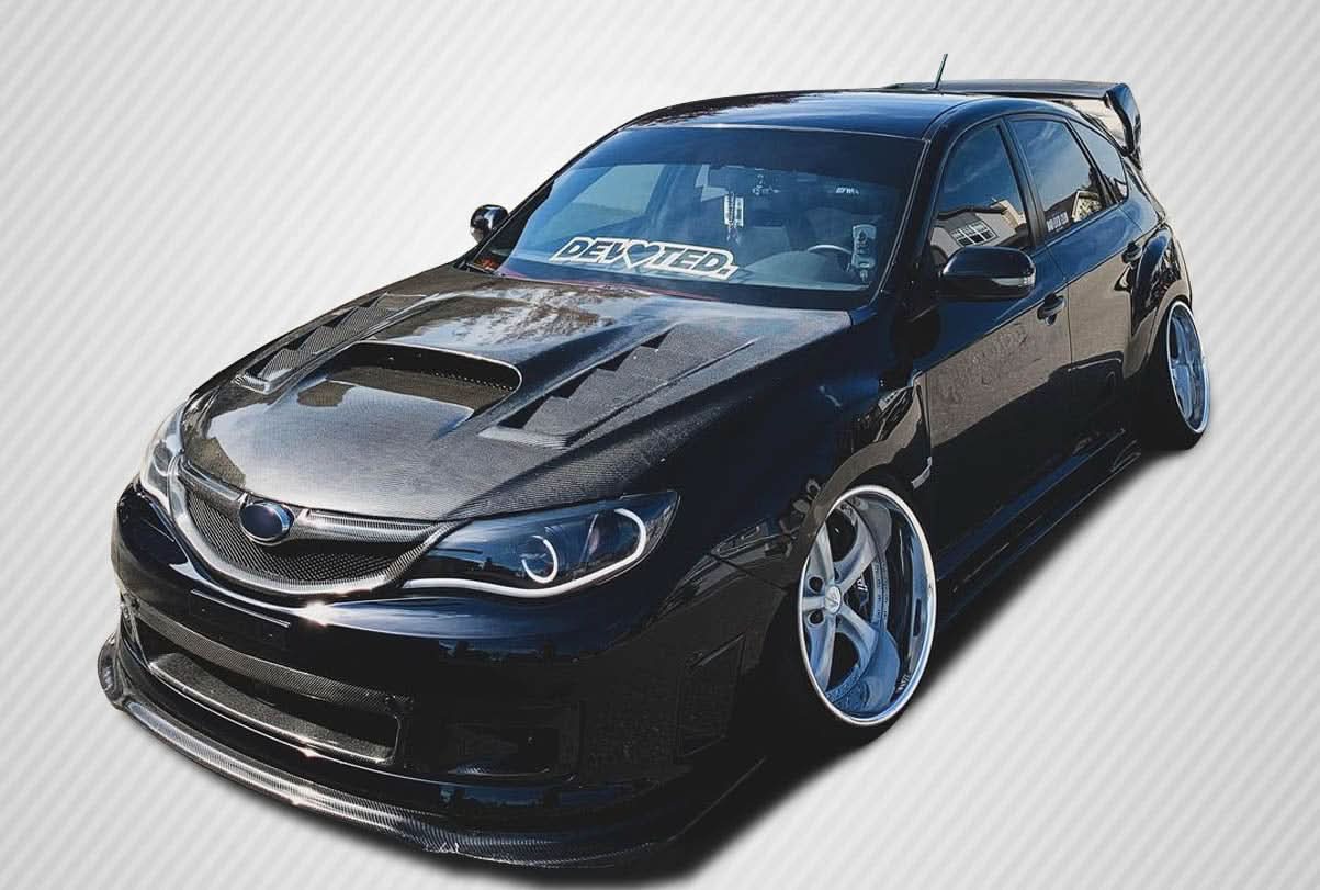 2008-2014 Subaru Impreza WRX STI Dritech GT Concept Style Hood - Carbon Fiber