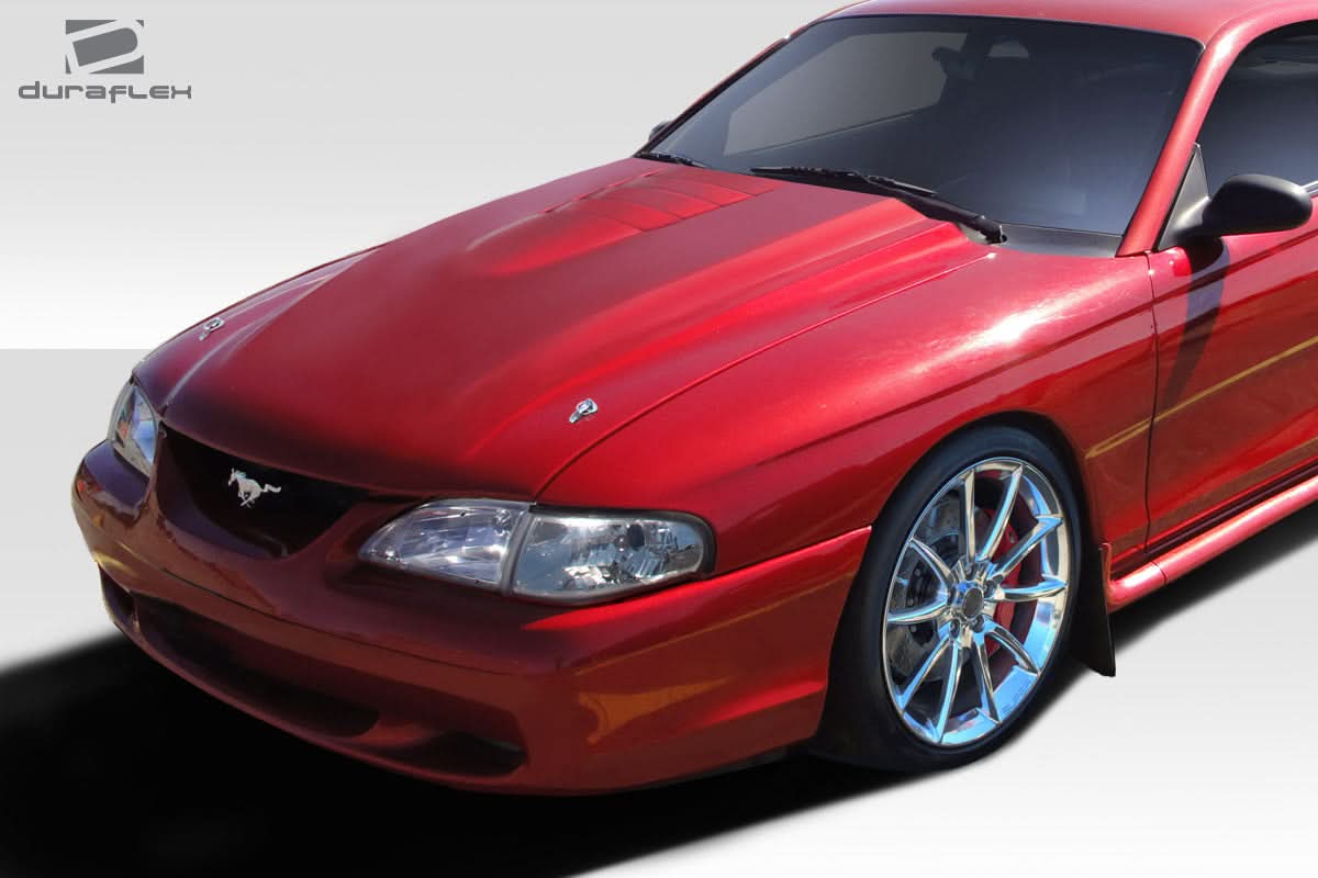 1994-1998 Ford Mustang Cobra R Style Hood - 1 Piece - FRP