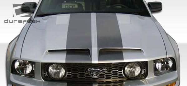 2005-2009 Ford Mustang GT500 Style Hood - 1 Piece - FRP