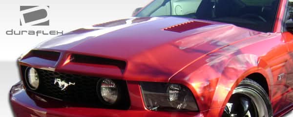 2005-2009 Ford Mustang GT500 Style Hood - 1 Piece - FRP