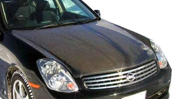 2003-2004 Infiniti G35 OEM Look Hood - Carbon Fiber