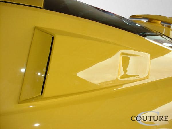 2005-2009 Ford Mustang CVX Style Window Scoop Louvers - Polyurethane