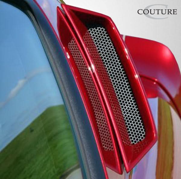 2005-2009 Ford Mustang CVX Style Window Scoop Louvers - Polyurethane