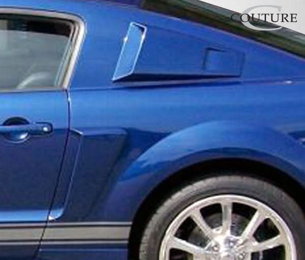 2005-2009 Ford Mustang CVX Style Window Scoop Louvers - Polyurethane