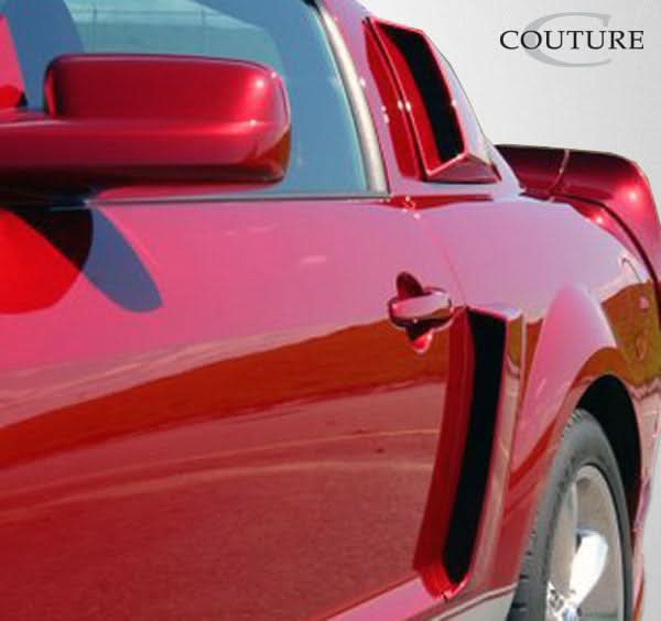 2005-2009 Ford Mustang CVX Style Window Scoop Louvers - Polyurethane