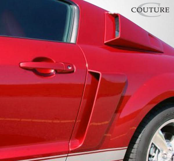2005-2009 Ford Mustang CVX Style Window Scoop Louvers - Polyurethane