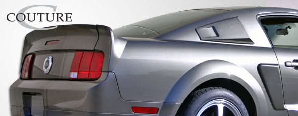 2005-2009 Ford Mustang CVX Style Window Scoop Louvers - Polyurethane