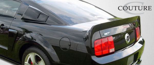 2005-2009 Ford Mustang CVX Style Window Scoop Louvers - Polyurethane
