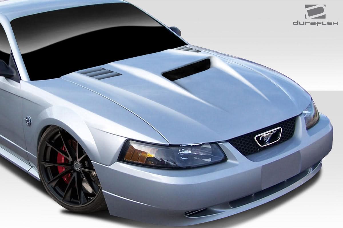 1999-2004 Ford Mustang Venom Style Hood - 1 Piece - FRP