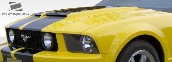 2005-2009 Ford Mustang GT-R Style Hood - 1 Piece - FRP