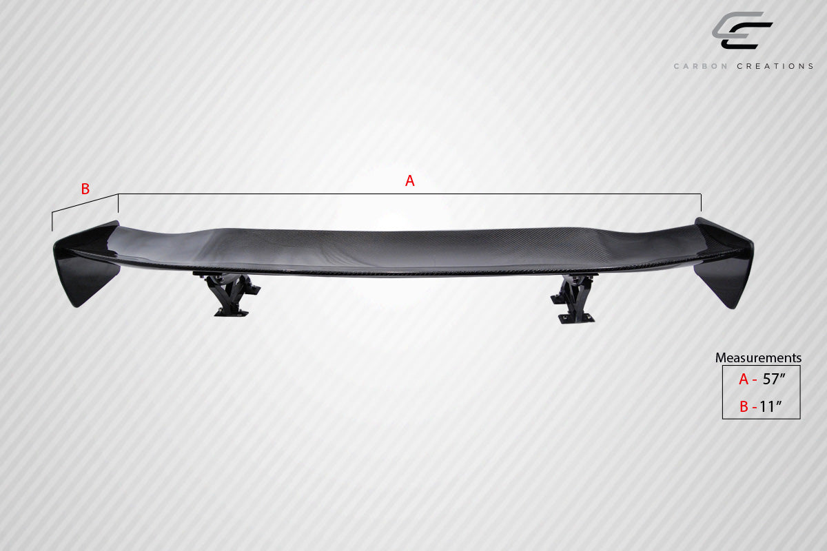 Universal GT Concept 2 Style Wing Trunk Lid Spoiler - Carbon Fiber
