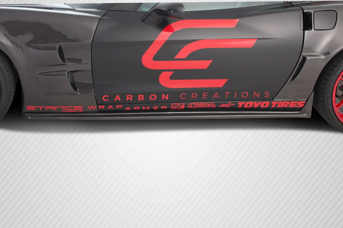 2005-2013 Chevrolet Corvette C6 ZR Edition Style Side Skirts - Carbon Fiber
