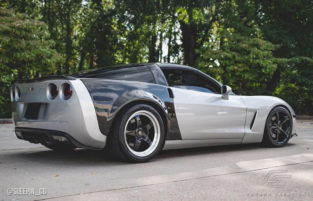 2005-2013 Chevrolet Corvette C6 ZR Edition Style Rear Fenders - Carbon Fiber