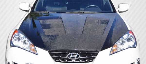 2010-2012 Hyundai Genesis Coupe Circuit Style Hood - Carbon Fiber
