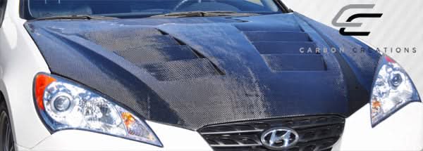 2010-2012 Hyundai Genesis Coupe Circuit Style Hood - Carbon Fiber
