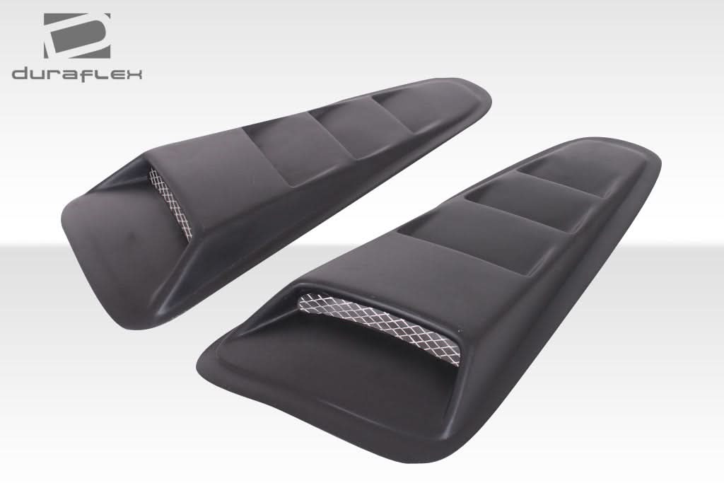 2010-2014 Ford Mustang Circuit Style Window Scoop Louvers - FRP