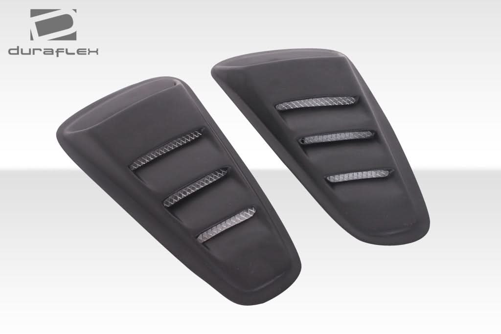 2010-2014 Ford Mustang Circuit Style Window Scoop Louvers - FRP
