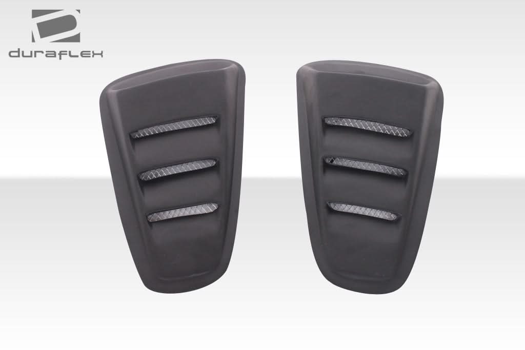 2010-2014 Ford Mustang Circuit Style Window Scoop Louvers - FRP