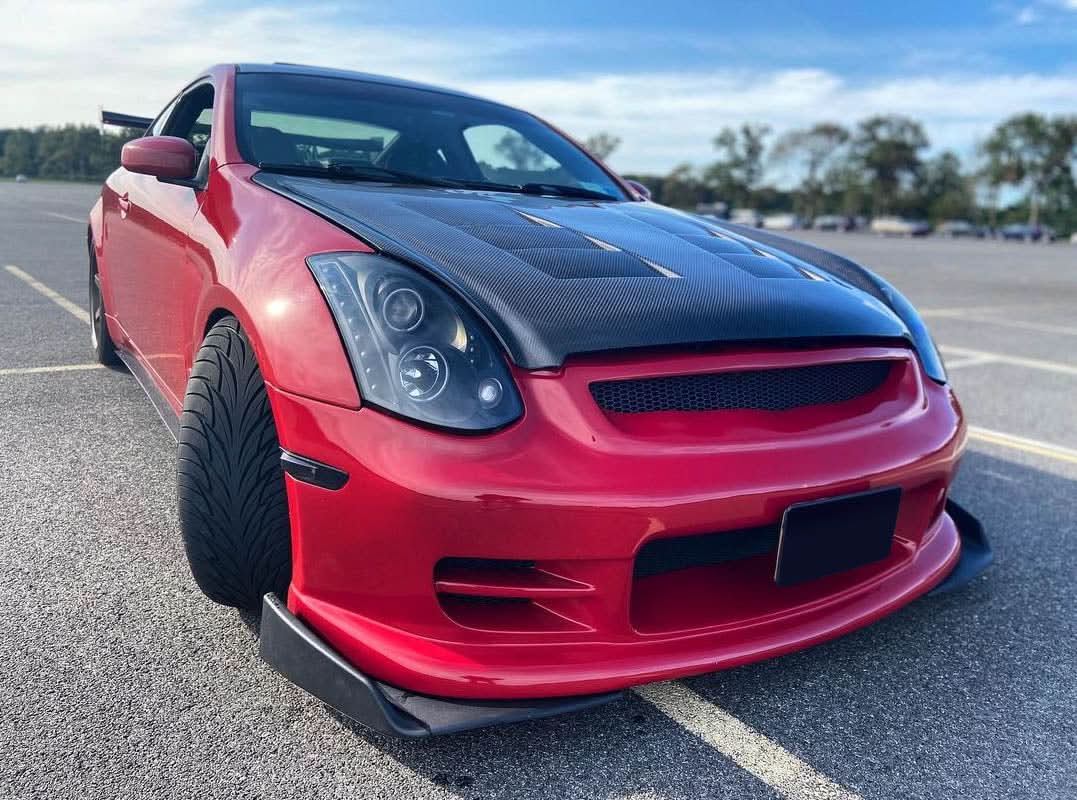 2003-2007 Infiniti G35 Dritech TS-1 Style Hood - Carbon Fiber