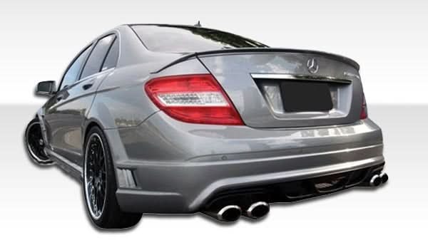 2008-2014 Mercedes C Class W204 W-1 Style Rear Bumper Cover - FRP