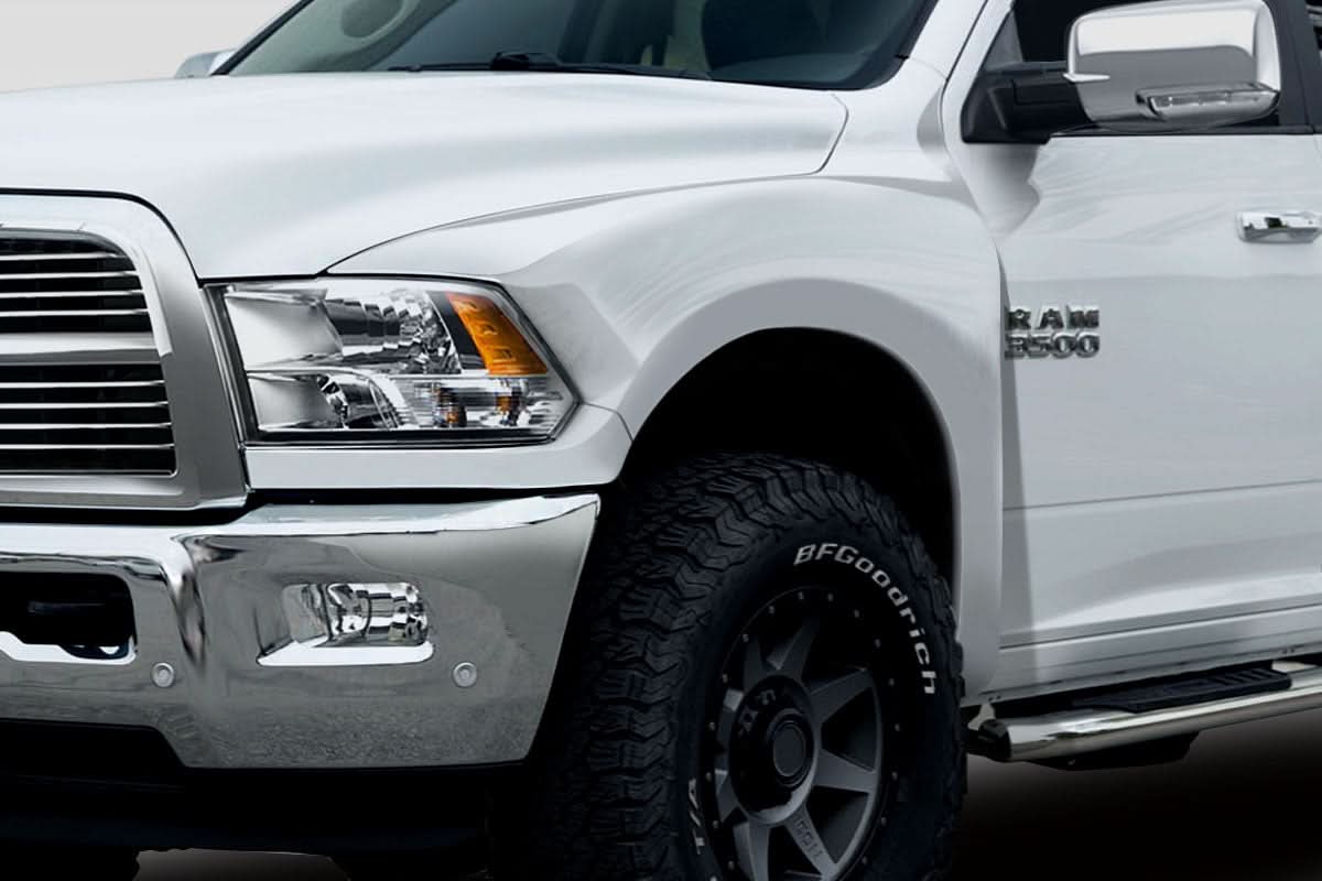 2009-2018 Dodge Ram Off Road Bulge Style Front Fenders - 2 Piece - FRP