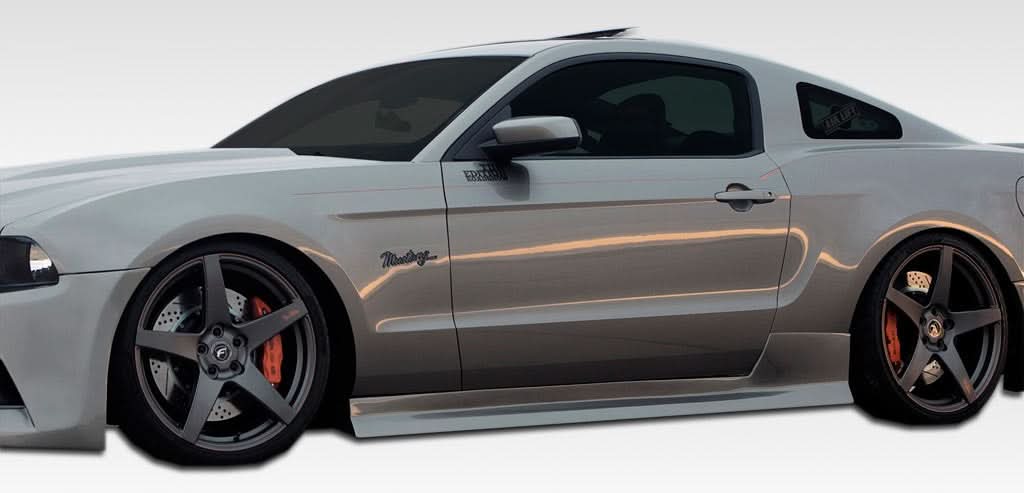 2005-2014 Ford Mustang Tjin Style Side Skirts Rocker Panels - FRP