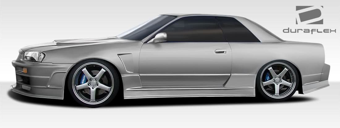 1989-1994 Nissan Skyline R324 Style Side Skirts - 2 Piece - FRP