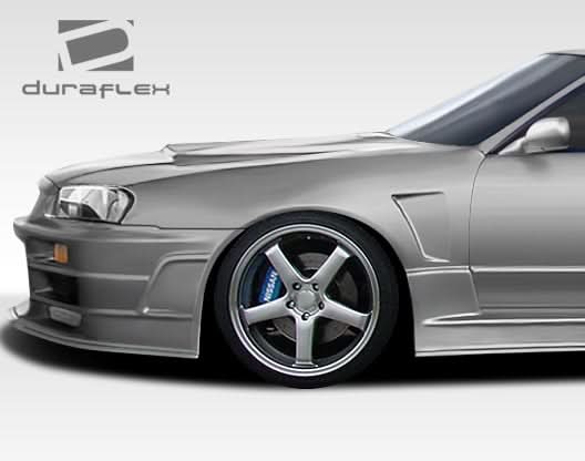 1989-1994 Nissan Skyline R324 Style Front Fenders - 2 Piece - FRP