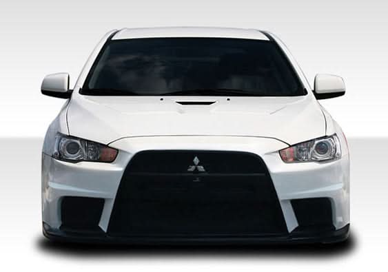 2008-2017 Mitsubishi Lancer Evo X Look Front Bumper Cover - FRP