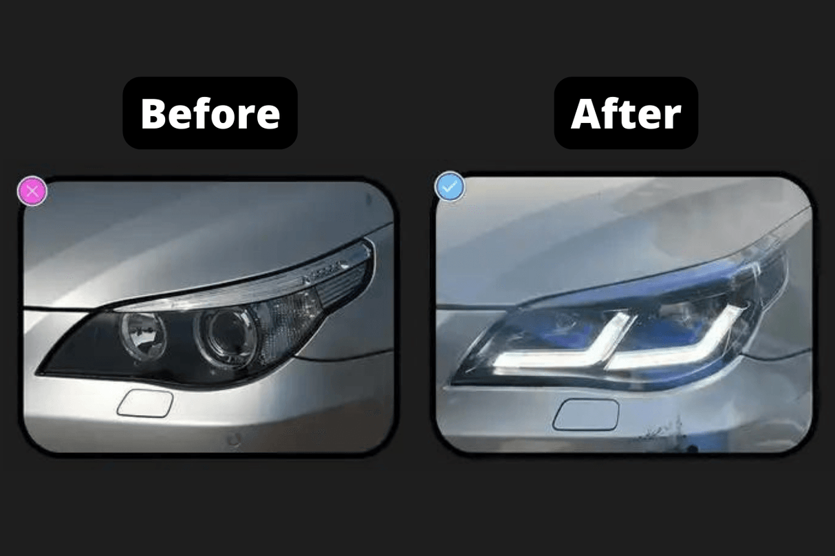 BMW 5-Series E60 E61 525i 530i 535i "Modern Style" LED Headlights (2003-2010) - K2 Industries