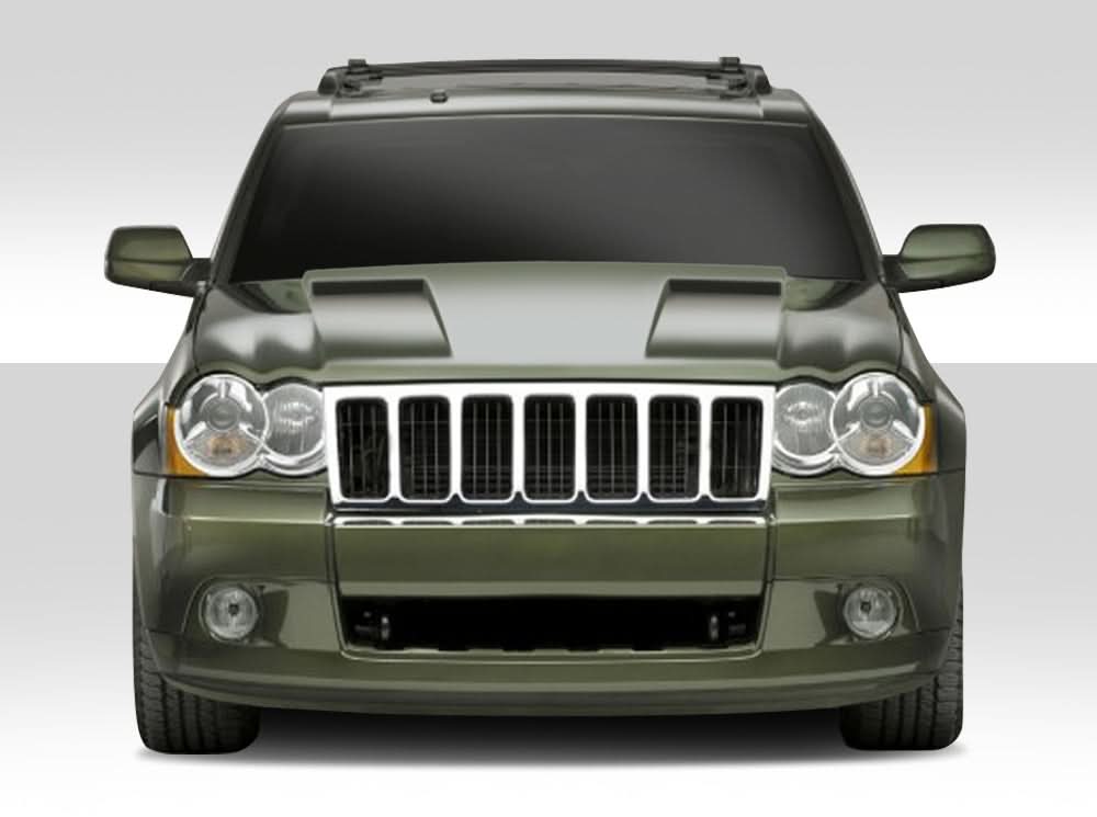 2005-2010 Jeep Grand Cherokee Challenger Style Hood - 1 Piece - FRP