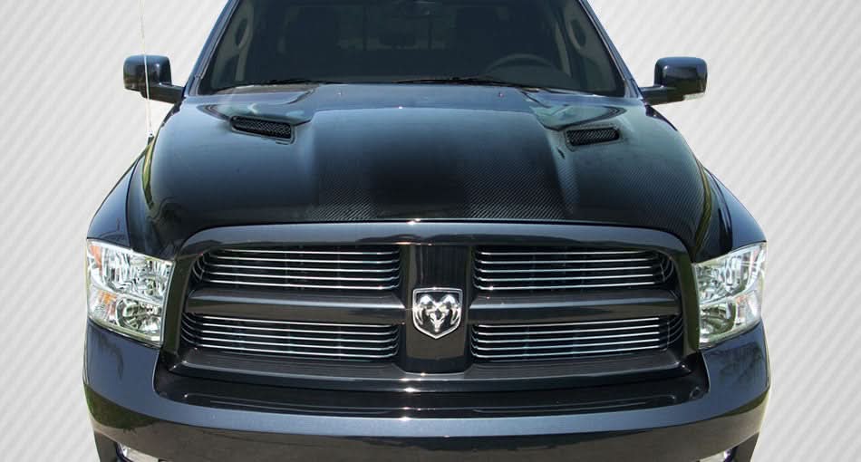2009-2018 Dodge Ram 1500 MP-R Style Hood - Carbon Fiber