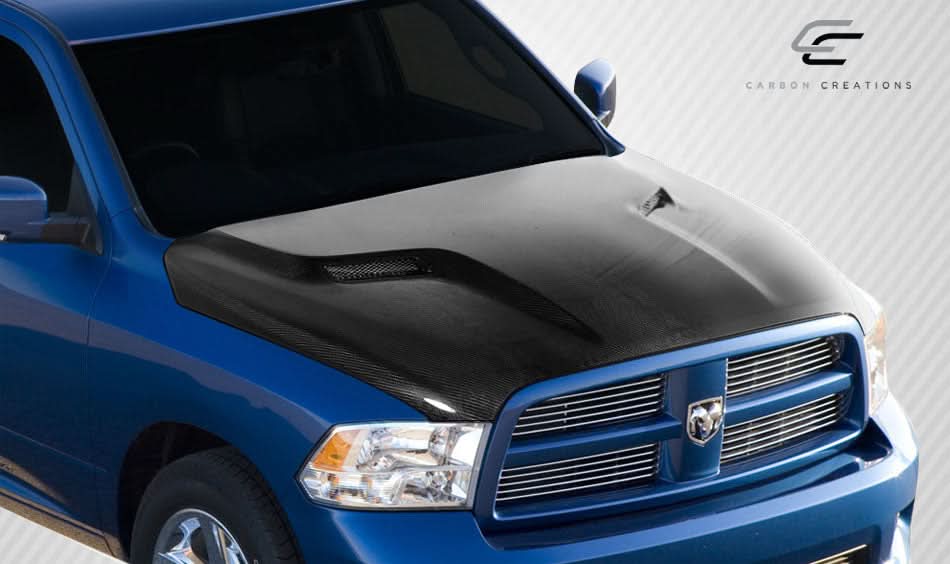 2009-2018 Dodge Ram 1500 MP-R Style Hood - Carbon Fiber