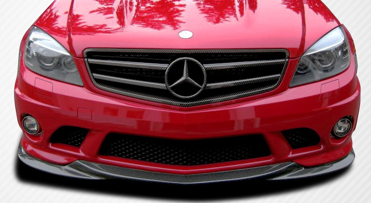 2008-2011 Mercedes C63 L-Sport Style Front Under Spoiler Air Dam - FRP