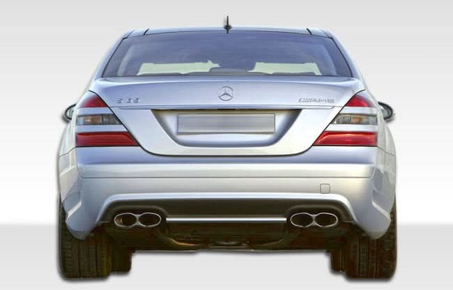 2007-2009 Mercedes S Class S65 Look Rear Bumper Cover - FRP