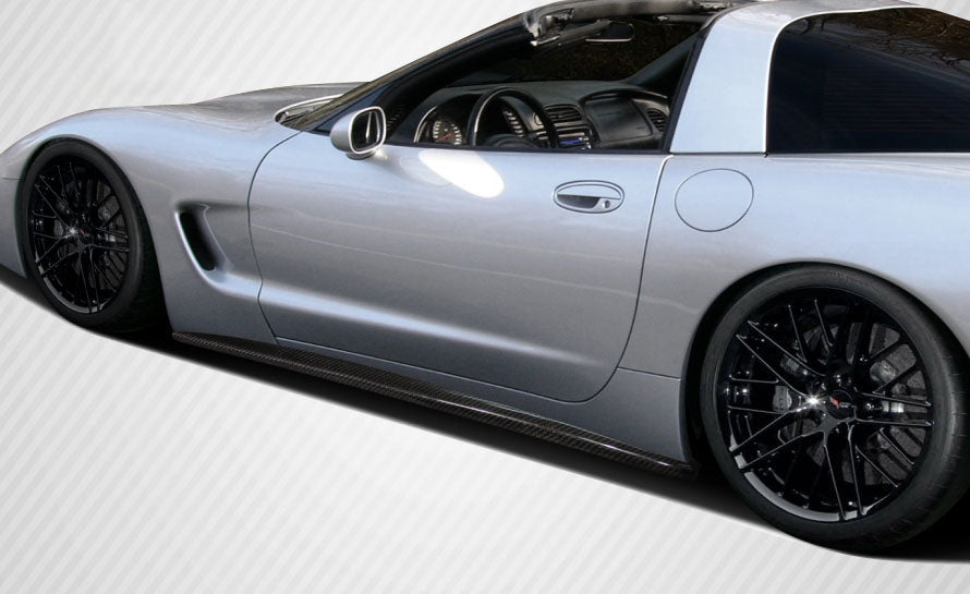 1997-2004 Chevrolet Corvette C5 AC Edition Style Side Skirts - Carbon