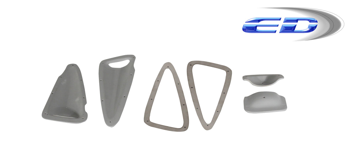 2008-2014 BMW X6 E71 AF-1 Hood Vents ( GFK ) - 6 Piece (S)