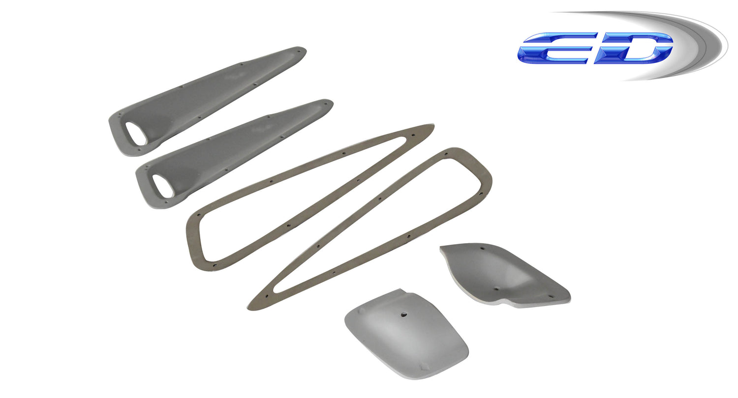 2008-2014 BMW X6 E71 AF-1 Hood Vents ( GFK ) - 6 Piece (S)