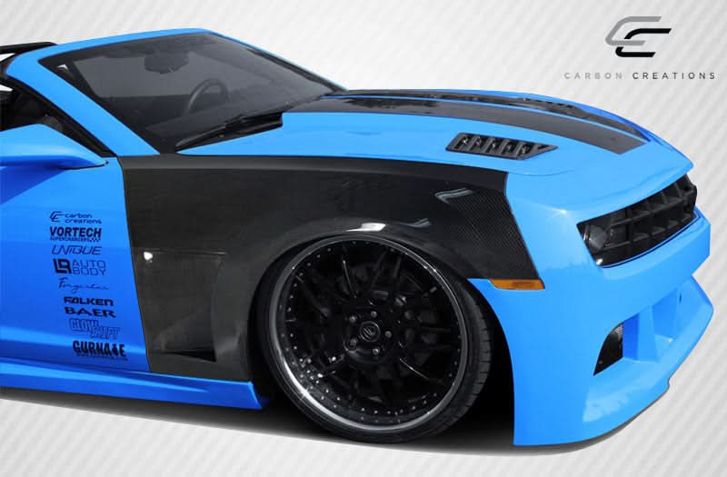 2010-2015 Chevrolet Camaro Tjin Style Fenders - Carbon Fiber