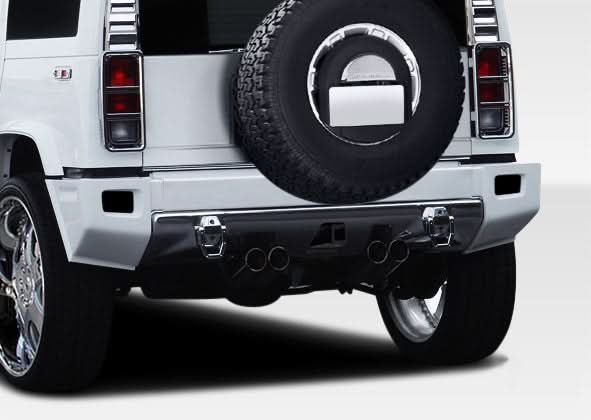 2003-2009 Hummer H2 BR-N Style Rear Bumper Extensions - FRP