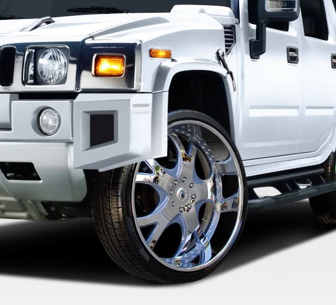 2003-2009 Hummer H2 BR-N Style Fender Flares - 6 Piece - FRP