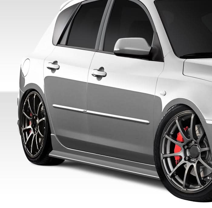 2004-2009 Mazda 3 X-Sport Style Side Skirts Rocker Panels - 2 Piece FRP