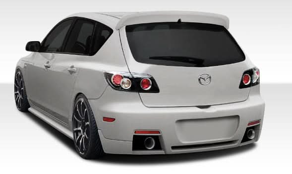 2004-2009 Mazda 3 HB X-Sport Style Rear Bumper Cover - FRP