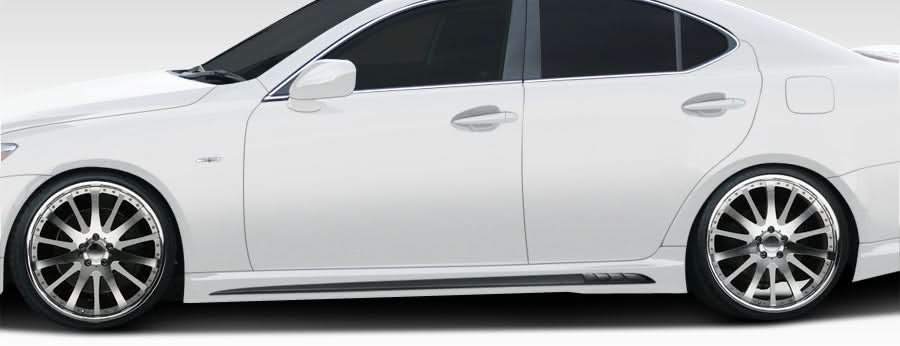 2006-2013 Lexus IS250 IS350 W-1 Style Side Skirts - 2 Piece - FRP