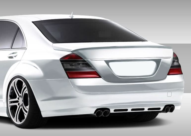 2007-2009 Mercedes S Class W221 Eros Version 1 Style Rear Lip Under Spoiler - FRP