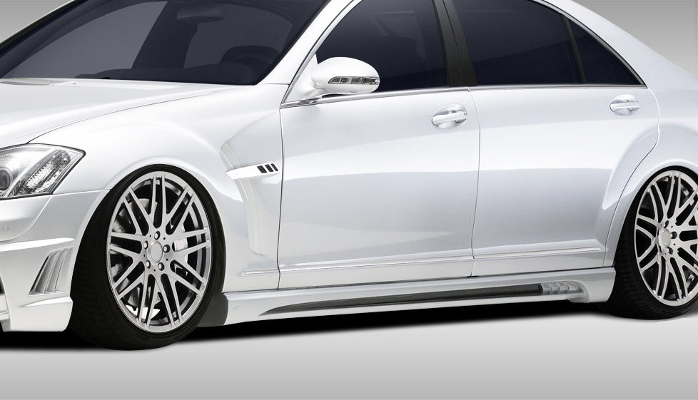 2007-2013 Mercedes S Class W221 Eros Version 2 Style Side Skirts - FRP