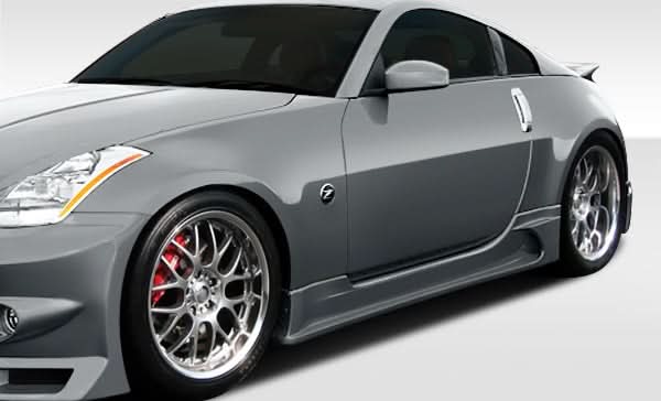 2003-2008 Nissan 350Z J-Spec Style Side Skirts - 2 Piece - FRP