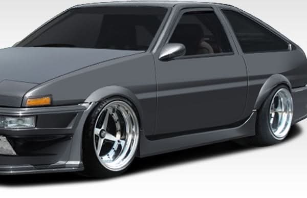 1984-1987 Toyota Corolla MB-R Style Side Skirts - 2 Piece - FRP