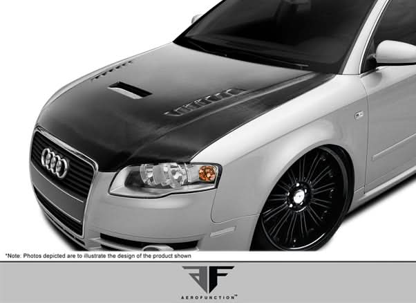 2006-2008 Audi A4 S4 B7 AF-1 Style Hood - Carbon Fiber